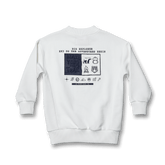 098 | Crew Neck Slogan Embossed Sweatshirt
